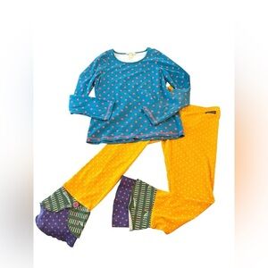 Matilda Jane Set Yourself Scrappy Polka Dot Shirt and Pants Outfit Set Sz 14